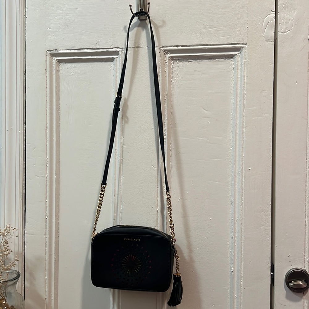 Michael Kors Black Ginny leather light up bag RARE
